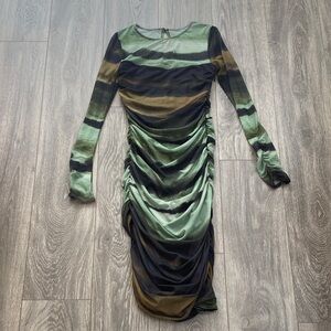 Anthropologie - Mesh Bodycon Long Sleeve Midi Dress - Size S